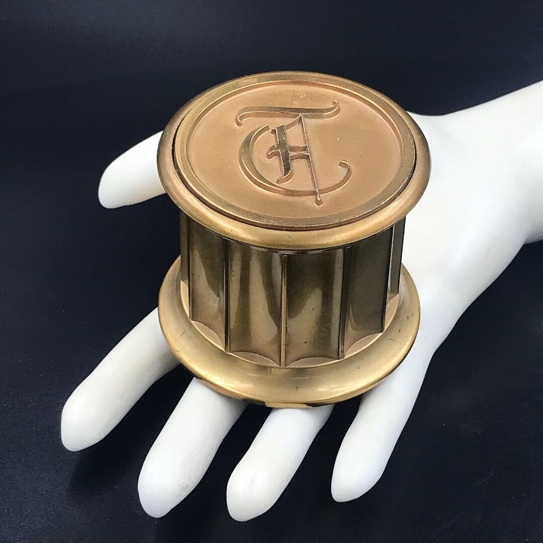 BIG VTG Brass Postage Stamp Roll Dispenser/stamp Holder Etsy