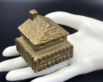 Vintage Fort Snelling Bronze Paperweight: Minnesota History Souvenir