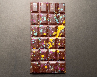 Handmade 78% Dark Chocolate Bar: Dominican Republic Single Origin, Sprinkle Fun, Vegan