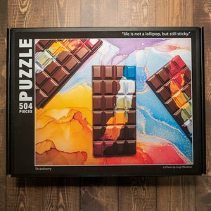 Chocolate Bar Jigsaw Puzzle: Strawberry Swirl, 504 Pieces