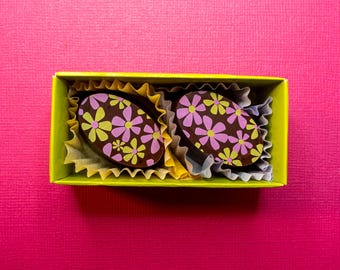 Sweet Little Chocolate Gift – 2 Piece Artisan Bon Bon Box with Hazelnut Praline