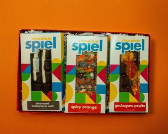 Bean to Bar Chocolate Gift Box for Spice Lovers | Habanero, Gochugaru & Orange