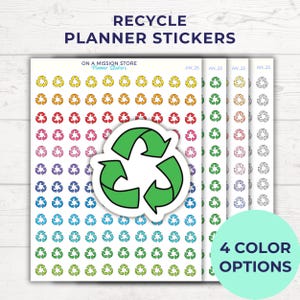 Recycling Aufkleber, Recycling Aufkleber, Papierkorb Aufkleber, Reinigungsaufkleber, Hausarbeit, Umwelt, lästige Haushaltsarbeit, Alltags-Planer Aufkleber
