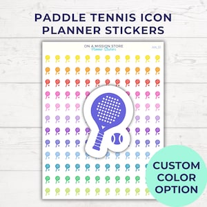 Feuille d'autocollants de l'agenda avec icônes de padel, paddle-tennis, Stickers sport, Stickers rappel, Stickers calendrier, Vie quotidienne, Stickers amovibles