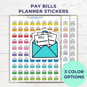 Pay Bills Stickers, Budget Stickers, Geldmanagement, Finannetplaner, Buchhalter, Finansparplan, Persönliche Finanzen, Kalendererinnerung
