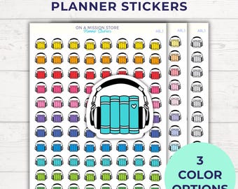 Audiobook Planner Stickers: Reading Journal Stickers