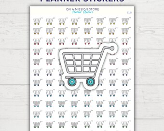 Adesivos para carrinho de compras: lembretes para lista de compras