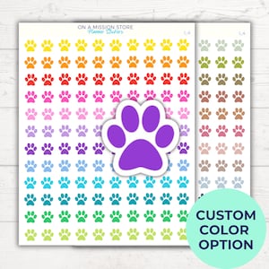 Hond sticker, kat sticker, Paw Print sticker, huisdier, dierenarts afspraak, hondenliefhebber cadeau, kattenliefhebber, planner stickers, hond moeder