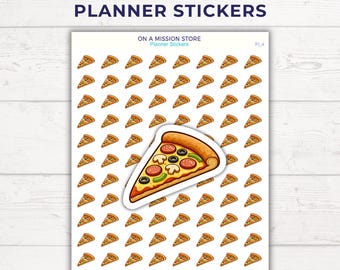 Pizza Icon Planner Stickers, Takeout Night Food Tracker, Meal Planning
