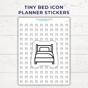 Stickers lit, Linge de lit, Tâches ménagères, Planificateur de nettoyage, Heure du coucher, Stickers sommeil, Mini stickers, Mini stickers