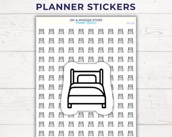 Stickers icônes pour agenda de lit : tableau des tâches minimaliste