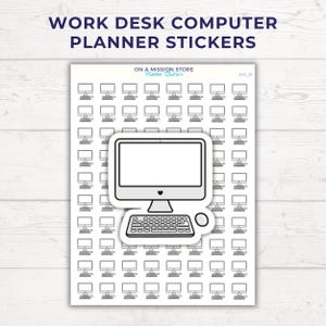 Stickers ordinateur de bureau, bureau, travail à domicile, autocollants académiques, horaire de travail, feuille d'autocollants pour agenda