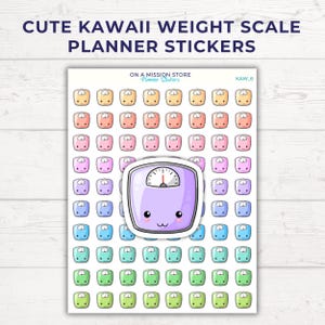 Pegatinas para bajar de peso, pegatinas para ejercicios, rastreador de peso, pegatinas de salud, planificador de pérdida de peso, cirugía para bajar de peso, báscula, kawaii