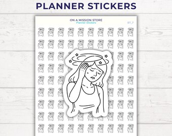 Vertigo Dizziness Planner Sticker | Chronic Illness Symptom Tracker Icon
