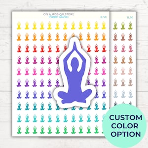 Yogastickers, meditatiestickers, ademwerkstickers, meditatiecadeau, yogaleraar, spirituele sticker, plannerstickers