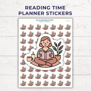 Autocollants pour planifier le temps de lecture, Prendre soin de soi, Temps pour moi, Stickers livresques, Journal de lecture, Stickers livres