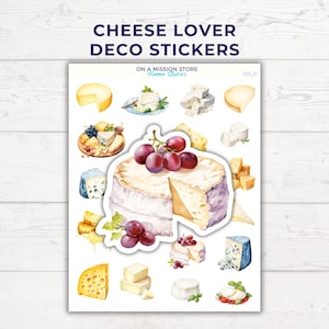 Kaasstickers, voedselstickers, decoratieve stickers