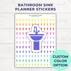 Ein sauberes Badezimmer Planer Aufkleber, Putzplaner, Haushalts Sticker, Putzplan, Home Maschiene, Hauswirtschaftsplan, Sticker Blatt