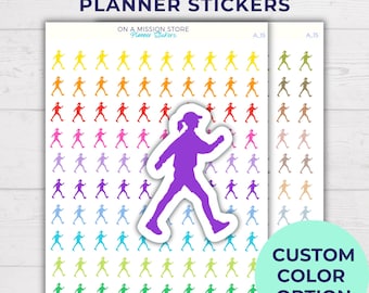 ウォーキングアイコンプランナーステッカー：エクササイズ＆健康ステッカー