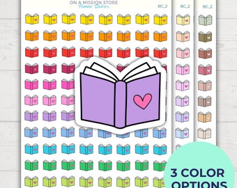Buch Planer Sticker: Lesetagebuch, Bücherwurm Sticker