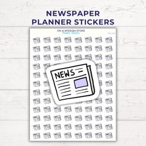 Zeitung Sticker Blatt, Alltag, Alltag Aufkleber, Wieder ablösbare Aufkleber