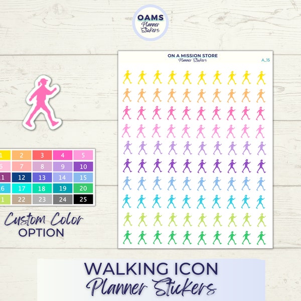 Walking Stickers, Go For A Walk Stickers, Walking Icon, Exercise Stickers, Workout Stickers, Event Stickers, Health Stickers