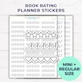 Five Star Rating Planner Stickers, Heart Rating Stickers, Book Journal, Book Rating, Planner Stickers, Spicy Book Rating Stickers, Book club