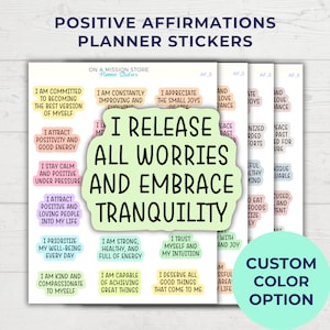 Positive Affirmation Sticker, Selbstgespräche, Selbstwertgefühl, Ermutigung, Vision Board, Empowerment