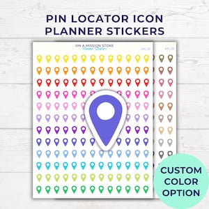 Stickers voor pinlocatie, reisstickers, transportstickers, vakantiestickers, werkstickers, locatie, functionele stickers