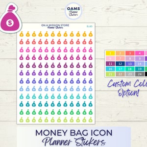 Geldsack Symbol Sticker, Geldsack Sticker, Ersparnisse Sticker, Geld Sticker, Finaz Sticker