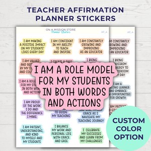 Affirmation Sticker für Lehrer, Positive Affirmationen, Wertschätzung Geschenk, Vision Board, Back to School