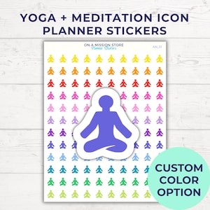 Yoga Sticker, Meditation Sticker, Yoga Sticker, Selbstfürsorge, Achtsamkeit, Yoga Lehrer Geschenk, Yoga Studio Besitzer Geschenk, wieder ablösbar