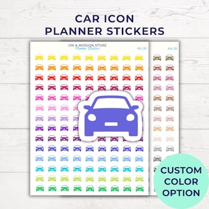 Adesivi per pianificatori di icone per auto, pianificatore di viaggio, manutenzione auto, adesivi per veicoli, viaggio su strada, lavaggio auto, adesivi promemoria calendario