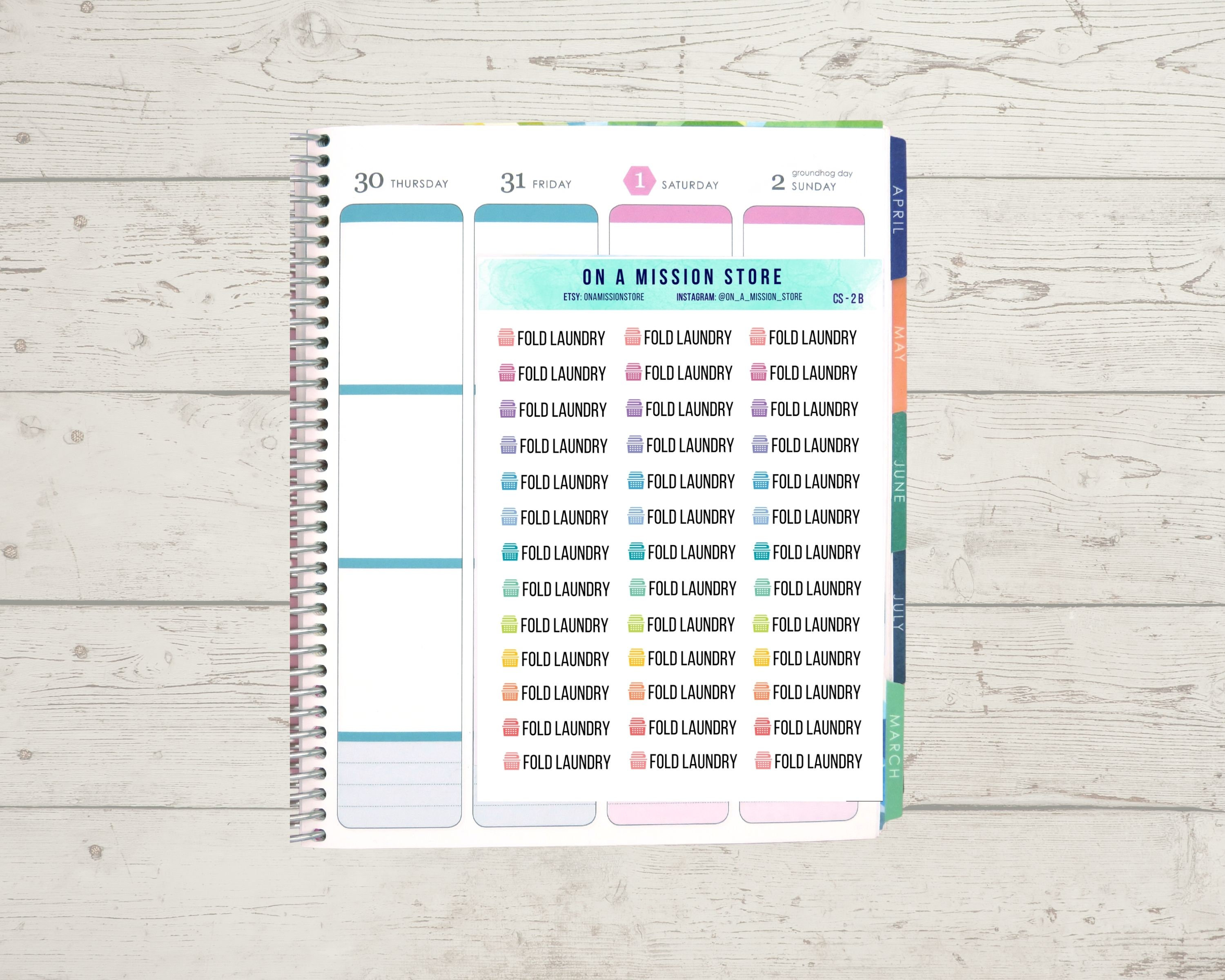 Pegatinas de lavandería día de lavandería tareas del hogar | Etsy