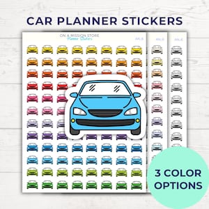 Autostickers, roadtripstickers, herinnering boodschappen doen, wasstraat, tankbeurt, autobetaling, functionele dagelijkse plannerstickers