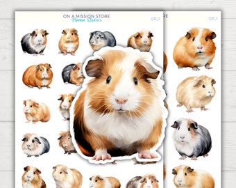 Stickers cochon d'Inde : Stickers décoratifs pour agenda