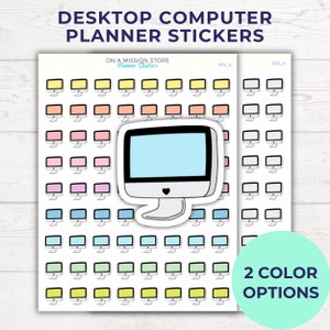 Stickers pour ordinateur de bureau, travail, école, études, académique, étudiant, enseignant, travail à domicile, cours en ligne, Stickers fonctionnels au quotidien