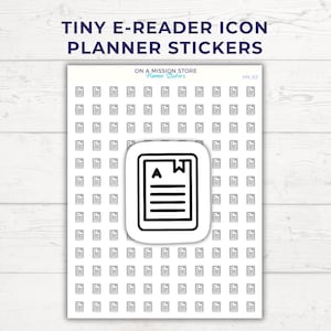 EReader Symbol Sticker Blatt, Lese Tagebuch, Bookish, Lese Journal, Bücherwurm, Leser Geschenk, winzigen Aufkleber, Mini Planner Sticker, entfernbar