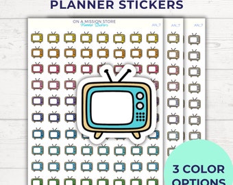 Stickers retro tv-planner: bingewatch-tracker