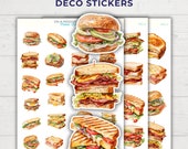 Sandwich Stickers: Food Art, Planner Stickers