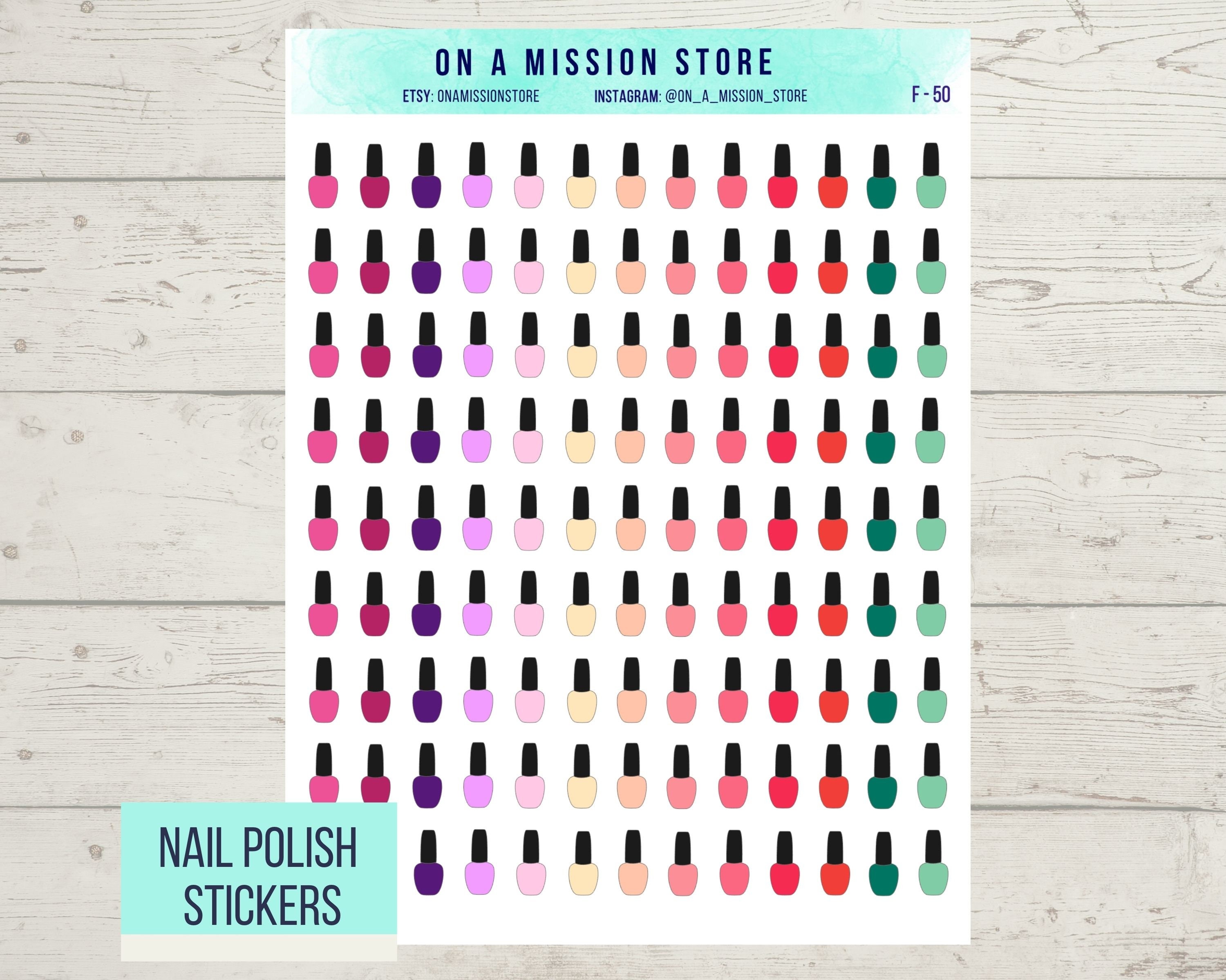 Nail Polish Stickers Manicure Stickers Nail Stickers Nail Etsy