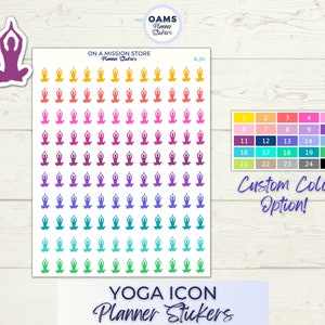 Yoga Stickers, Meditation Stickers, Breathwork Stickers, Meditation Gift, Selfcare, Me time, Yoga Gifts, Yoga Planner, Spiritual Sticker