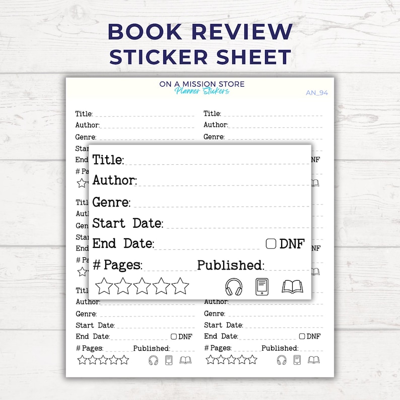 Literature Review Stickers Book Review Stickers for Reading Journal - Etsy Australia