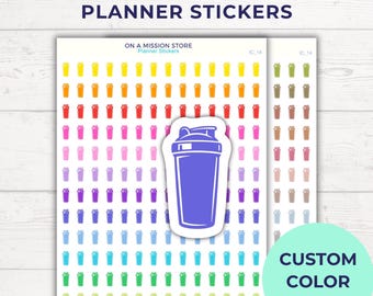 Protein Shake Icon Planner Stickers: Fitness, Nutrition Tracker, Gym Routine Icons