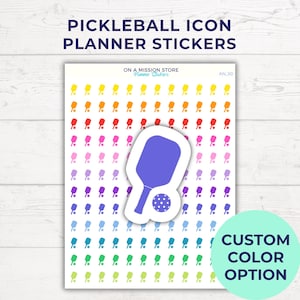 Stickervel Pickleball planner, cadeau Pickleball speler, Pickleball peddels, verwijderbare stickers, herinneringsstickers