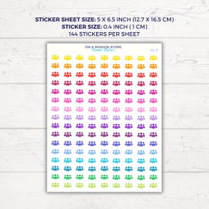 May include: A sheet of 144 colorful group of people stickers. Each sticker is 0.4 inches (1 cm) in size. The sticker sheet is 5 x 6.5 inches (12.7 x 16.5 cm).