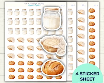 Sourdough Bread Baking Planner Stickers