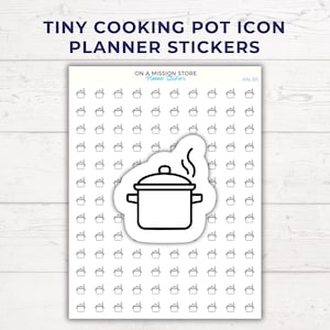 Autocollants De Cuisine, Préparation De Repas, Marmite, Autocollants Repas, Autocollants Pour Le Dîner, Plan De Repas, Planification De Repas, Sticker Petit Agenda