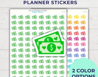 Money Bill Planner Stickers: Budget Tracker, Payment Reminders