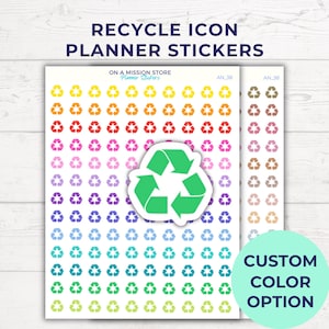 Recycle Planner Sticker, Recycling Sticker, Müll Sticker, Reinigung Sticker, Erinnerung Sticker, Kalender Sticker
